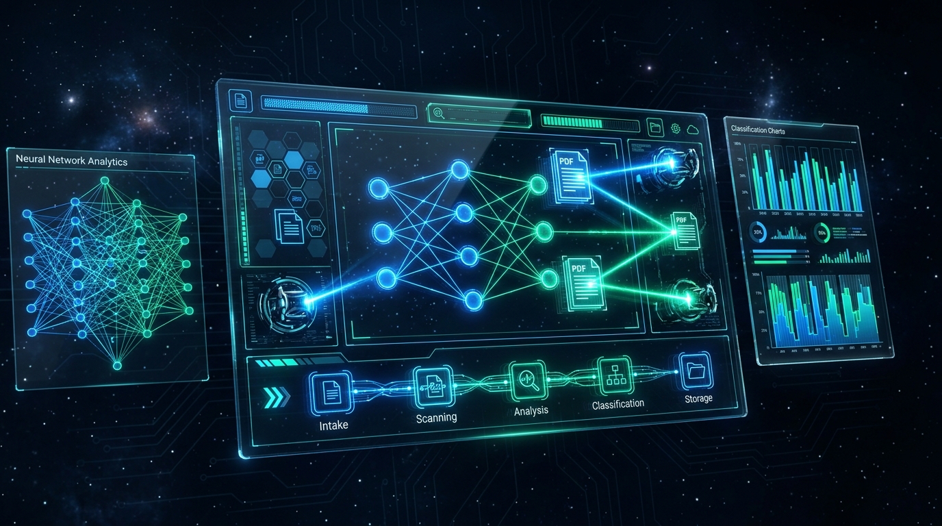 PatternPulse AI Dashboard — AI document analysis and classification interface